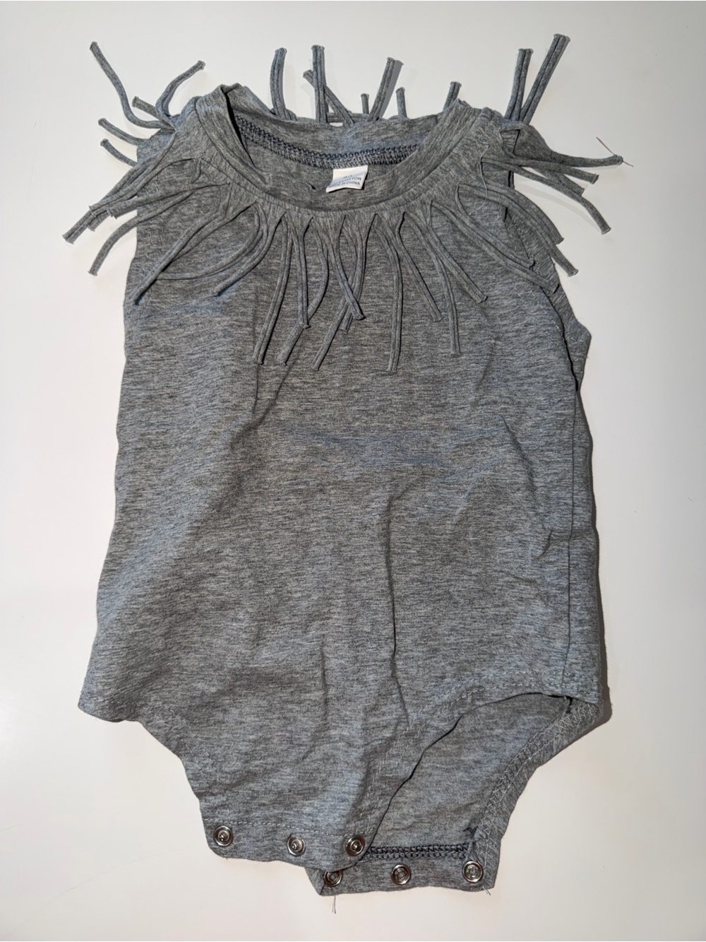 Grey Fringe Baby Bodysuit